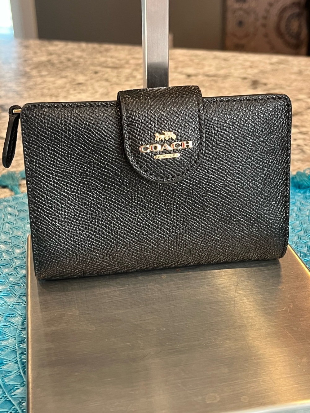 Coach Compact Black Wallet